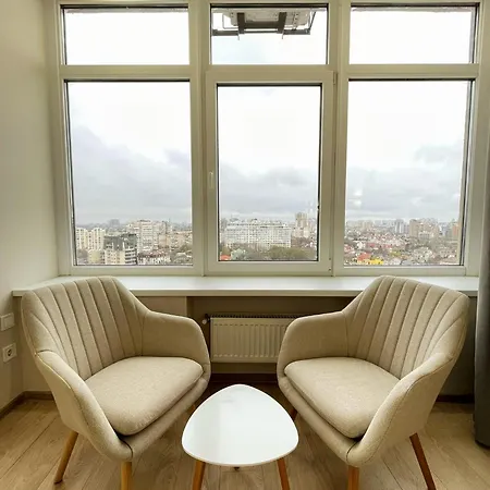 아파트 Стильная Квартира В Светлых Тонах В Аркадии Посуточно С Прекрасным Видом На Город! *