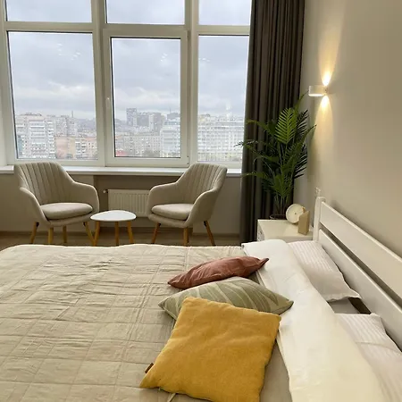 Apartamento Стильная Квартира В Светлых Тонах В Аркадии Посуточно С Прекрасным Видом На Город! *