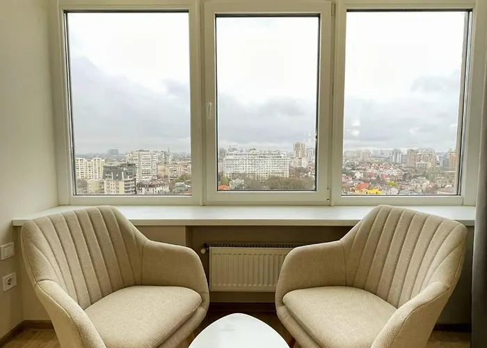 Apartamento Стильная Квартира В Светлых Тонах В Аркадии Посуточно С Прекрасным Видом На Город! *